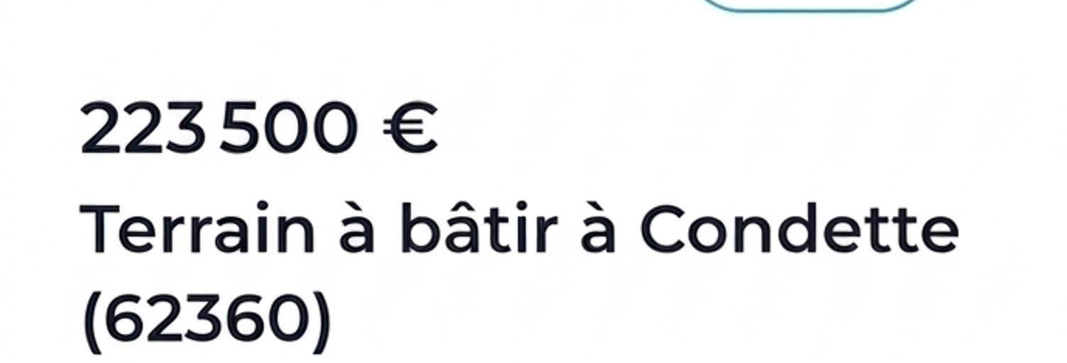 Terrain  870 m² à vendre à Condette (62360)