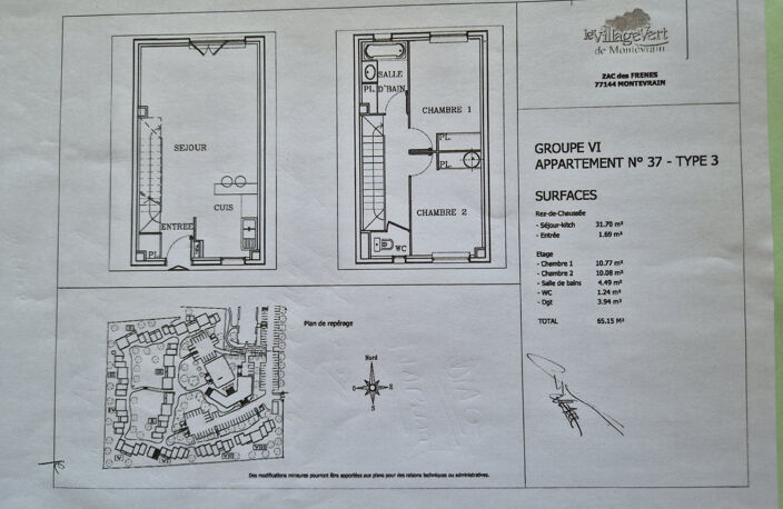 VILLA  APPARTEMENT TYPE 3 DE 66 M2 - PARKING - 77144 MONTEVRAIN — photo 3