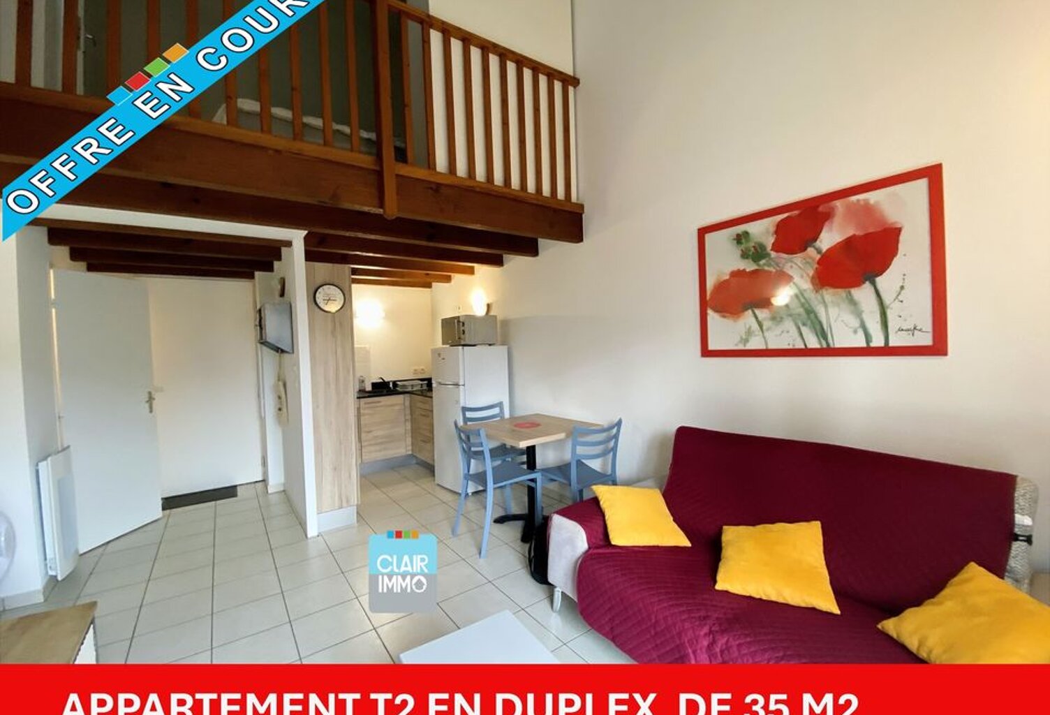 Charmant T2 en duplex entièrement rénové avec terrasse — photo 1