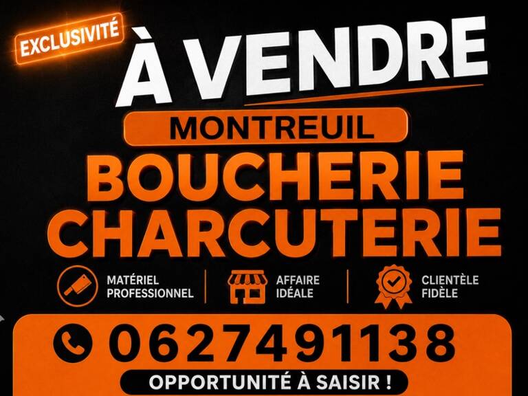 Fonds de commerce IMMEUBLE ENTIER BOUCHERIE + HABITATION  à vendre MONTREUIL (93) — photo 1