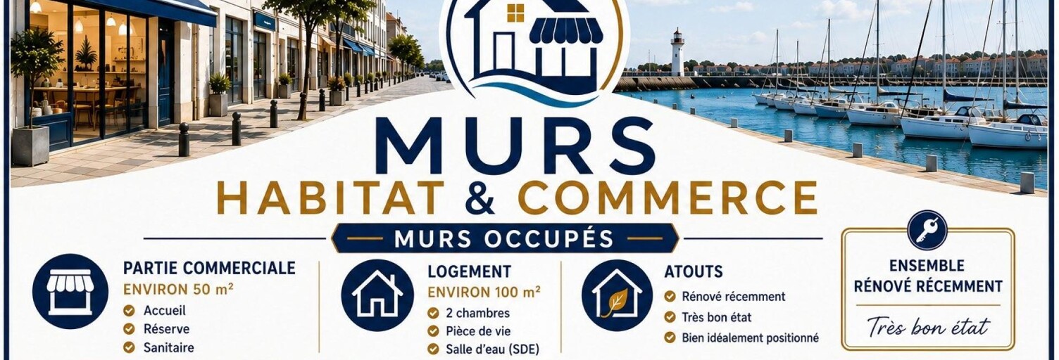Commerce 2 Pièces 97 m² à vendre à Les Sables-d'Olonne (85100)