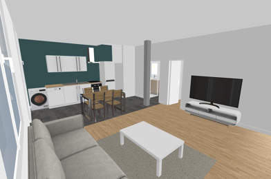 Appartement 2 pièces 500 €