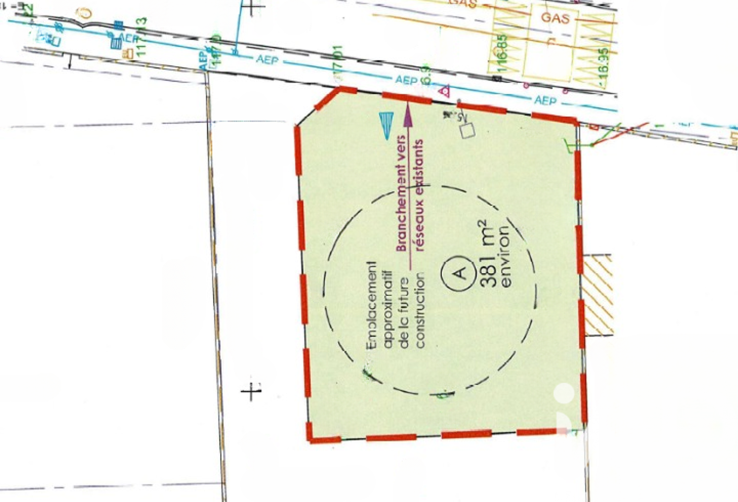 Vente Terrain à bâtir 381 m&sup2; — photo 1