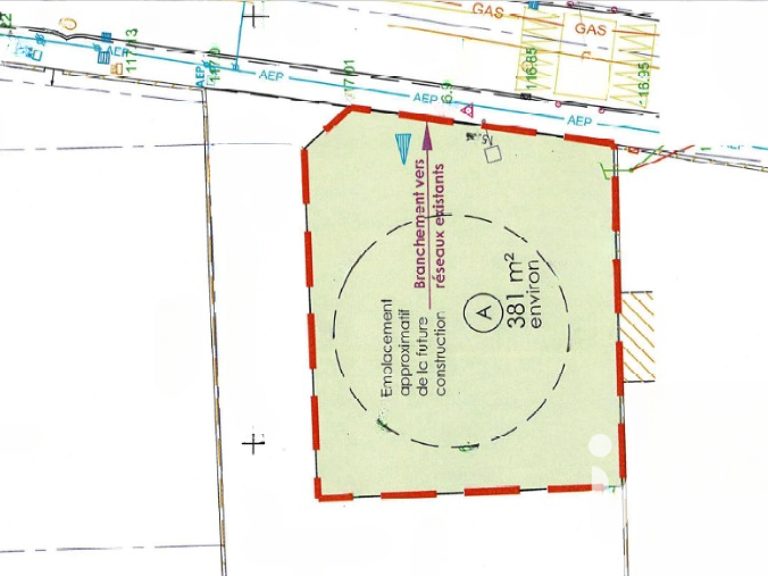 Vente Terrain à bâtir 381 m&sup2; — photo 1