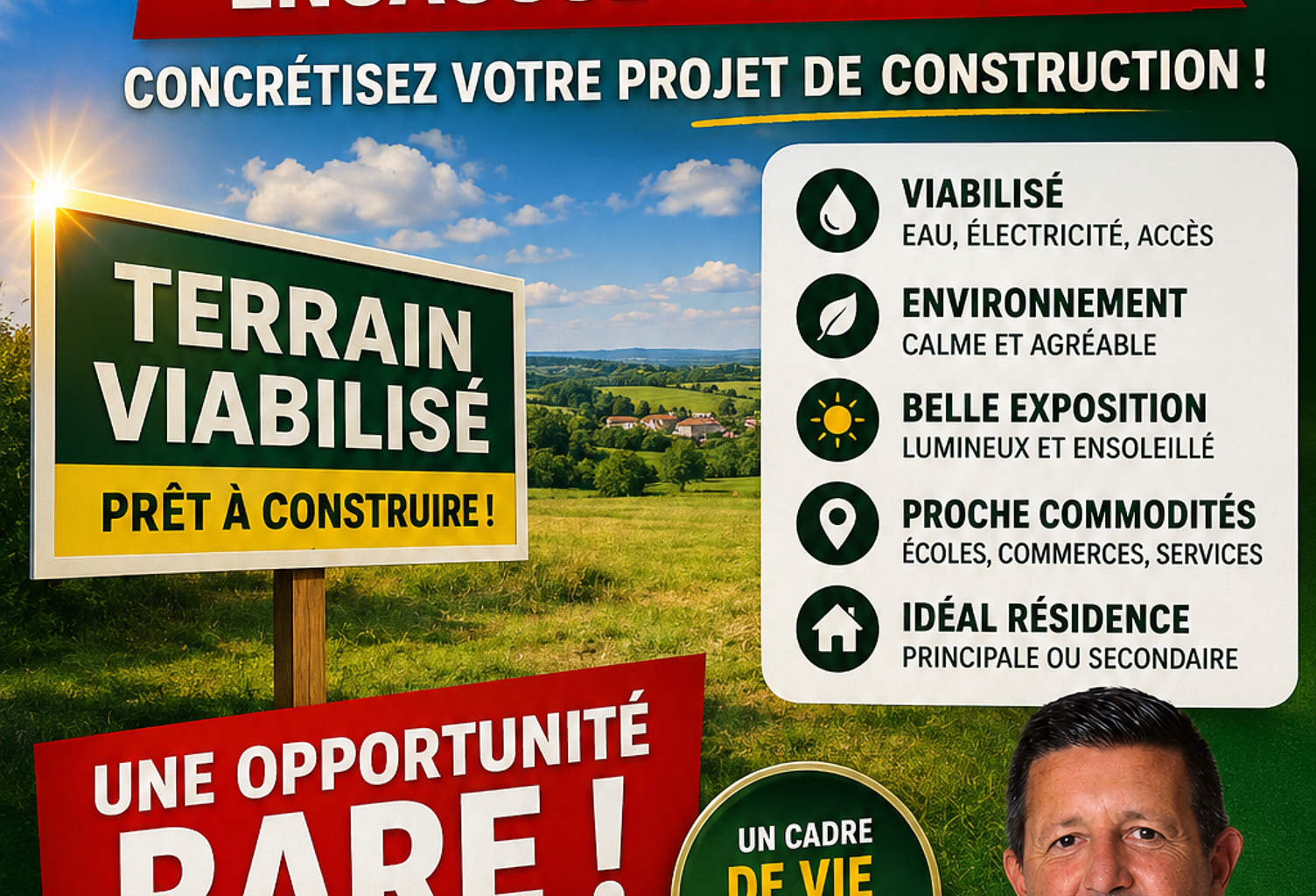 Vente Terrain à bâtir 900 m&sup2; — photo 1
