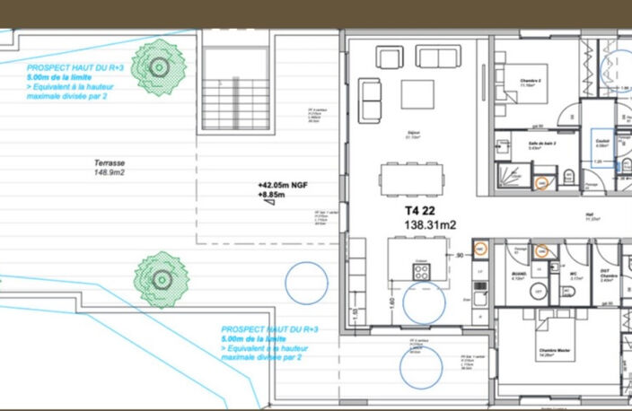 Penthouse toit terrasse de 139 m² avec 149m² de terrasse à Porto Vecchio — photo 3