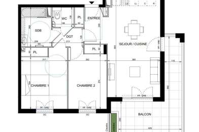 Appartement 3 pièces 415000 €