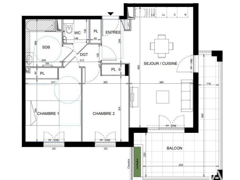 Vente Appartement 3 pièces — photo 1