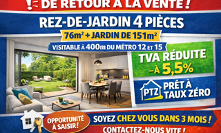 Appartement 3 Pièces 76 m² à vendre à Aubervilliers (93300)