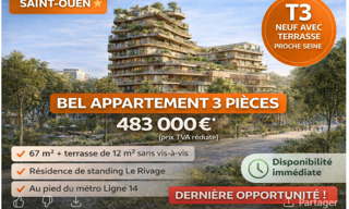 Appartement 2 Pièces 68 m² à vendre à Saint-Ouen-sur-Seine (93400)