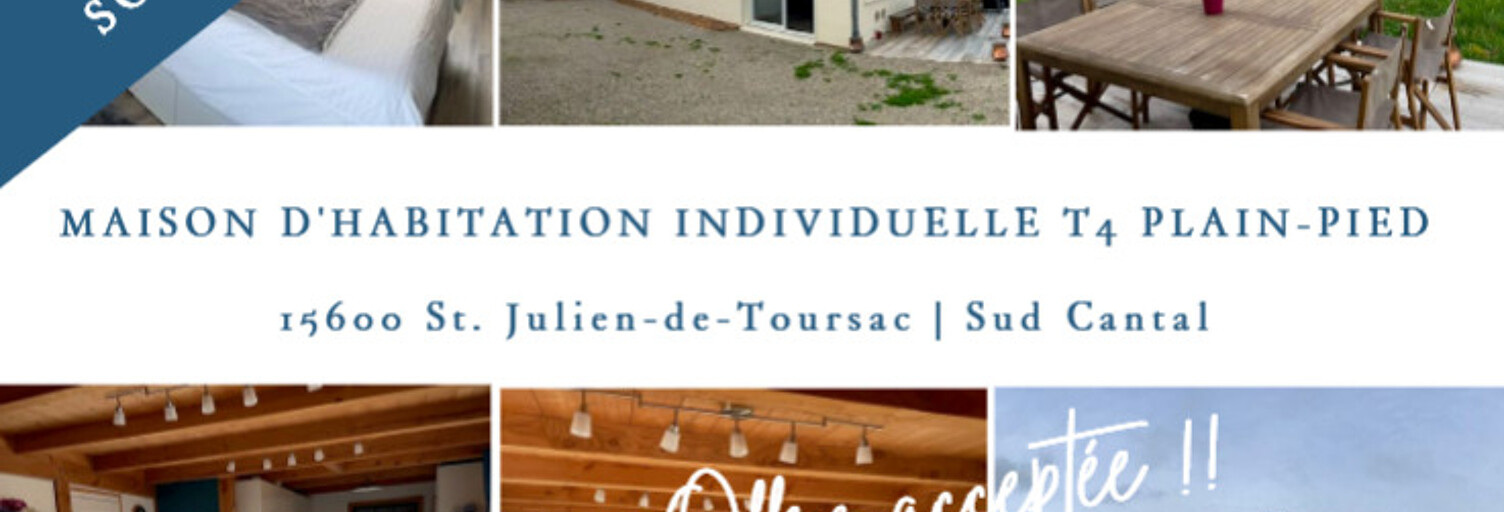 Maison 6 Pièces 133 m² à vendre à Saint-Julien-de-Toursac (15600)