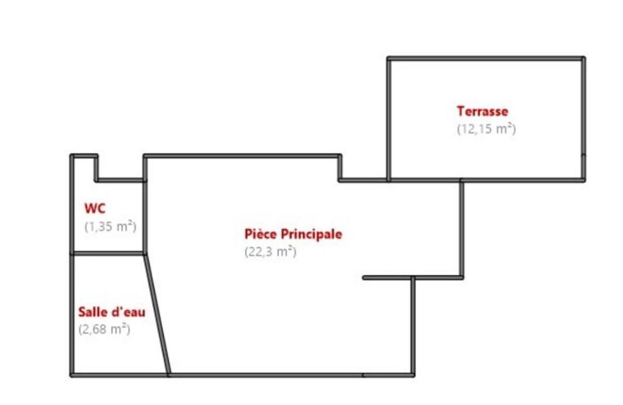 Studio avec terrasse  meublé tout équipé déjà loué — photo 4