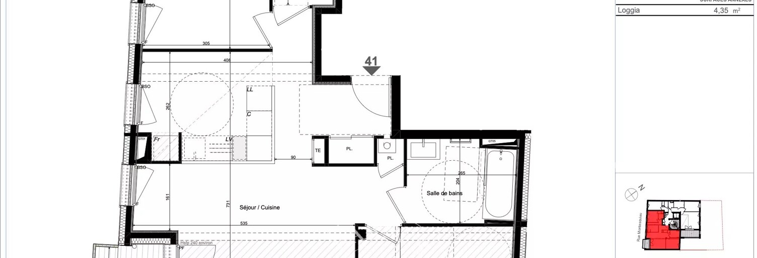 Appartement 3 Pièces 66 m² à vendre à Lyon 7 (69007)