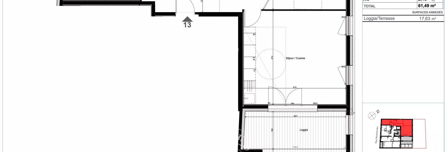 Appartement 3 Pièces 61 m² à vendre à Lyon 7 (69007)