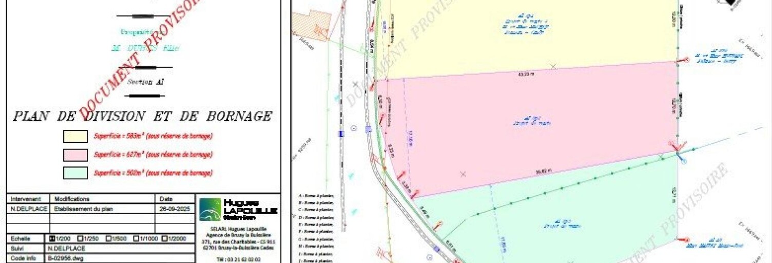 Terrain  502 m² à vendre à Chocques (62920)