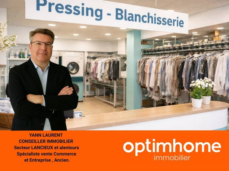 – Fonds de commerce + Murs commerciaux Pressing – Blanchisserie – Laverie automatique  proche LOUDEAC (22) — photo 1