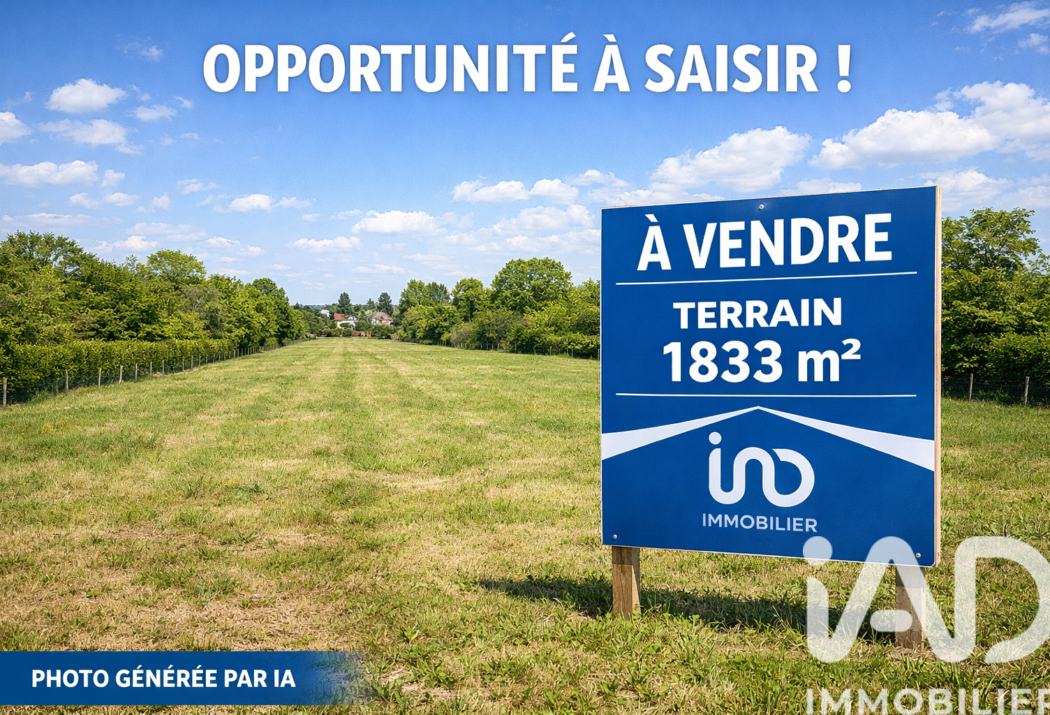 Vente Terrain 1 833 m&sup2; — photo 1
