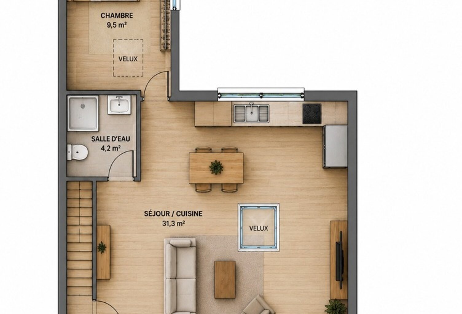 Plateau brut de 105 m² à aménager – Idéal investisseur – Potentiel de création de 2 logements — photo 1