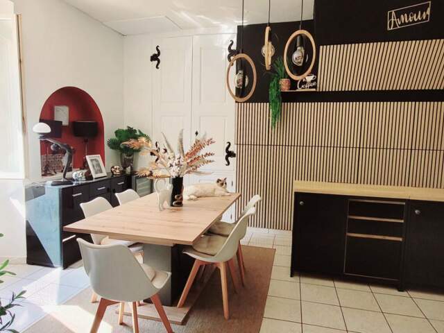FABREZAN  -  Maison T5 rénovée avec plafond seigneurial du XIIIe siècle — photo du bien