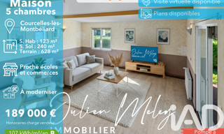 Maison 6 Pièces 123 m² à vendre à Courcelles-lès-Montbéliard (25420)