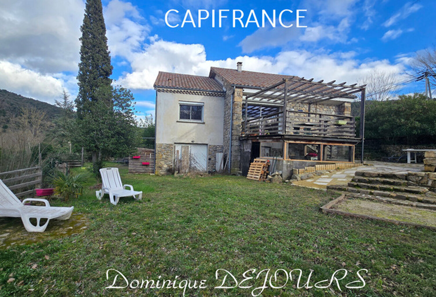 Ardèche, dans la belle Vallée de l’Eyrieux – Saint-Fortunat-sur-Eyrieux – Au bord de la voie douce La Dolce Via - Grande maison, prête à habiter - 800m² de terrain — photo 1