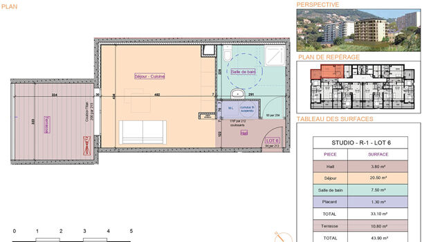 Appartement 1 pièces  à vendre Bastia 20600
