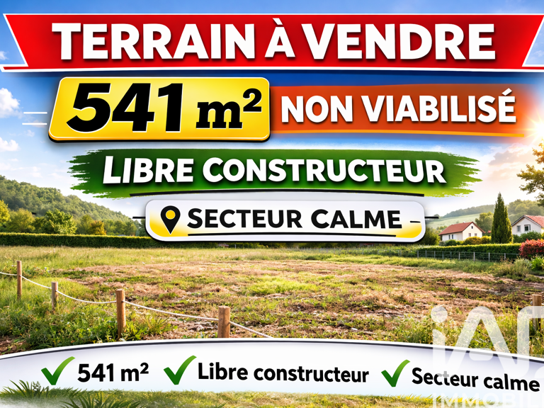 Vente Terrain 541 m&sup2; — photo 1