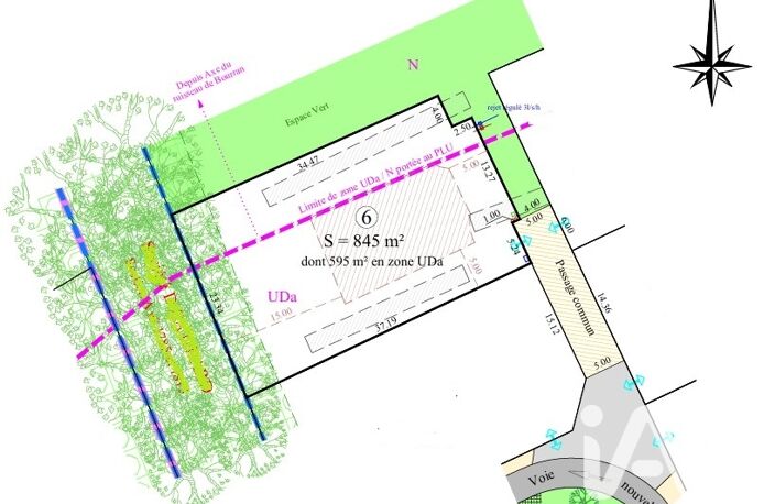 Vente Terrain à bâtir 845 m&sup2; — photo 2