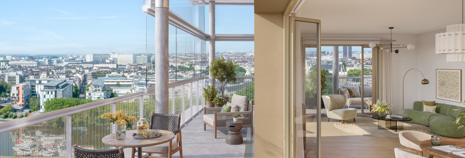 Appartement neuf T1, T2, T3, T4, T5 Pièce 30 à 115 m² à vendre à Nantes (44000)