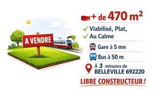 Terrain  475 m² à vendre à Belleville-en-Beaujolais (69220)