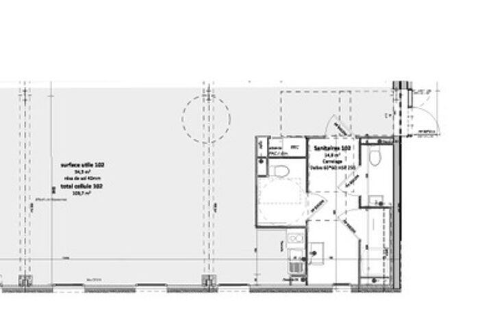 A LOUER, pour vos futurs bureaux, SAINT GILLES CROIX DE VIE, CELLULE BRUTE de 109m2 — photo 3