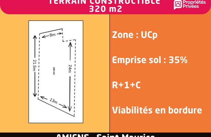 Terrain constructible 320 m2 - Amiens St Maurice — photo 3