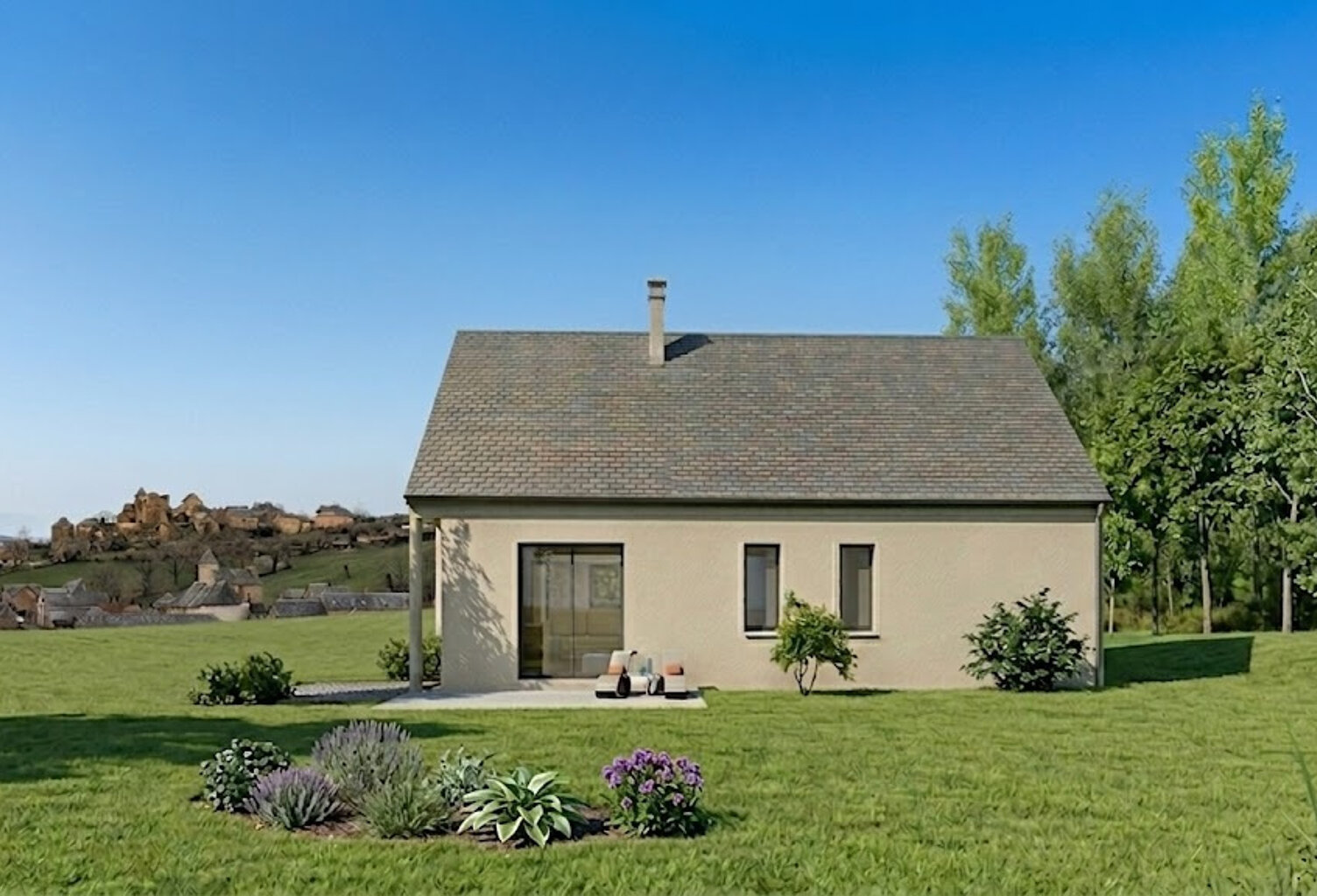 TERRAIN CONSTRUCTIBLE - 1 200m2 - GABRIAC — photo 1