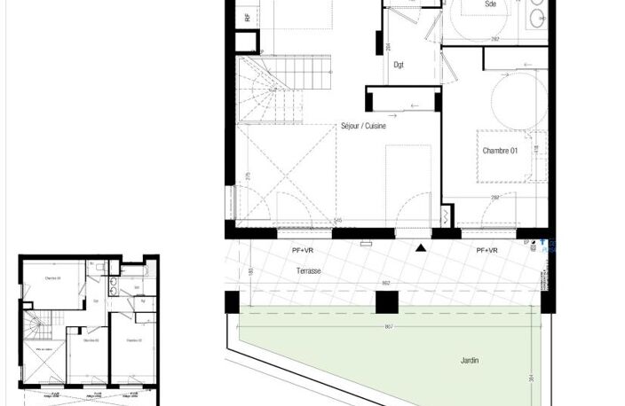 APPARTEMENT NEUF TYPE 5 106 M2 AVEC DOUBLE PARKING - TERRASSE ET REZ-DE-JARDIN — photo 5