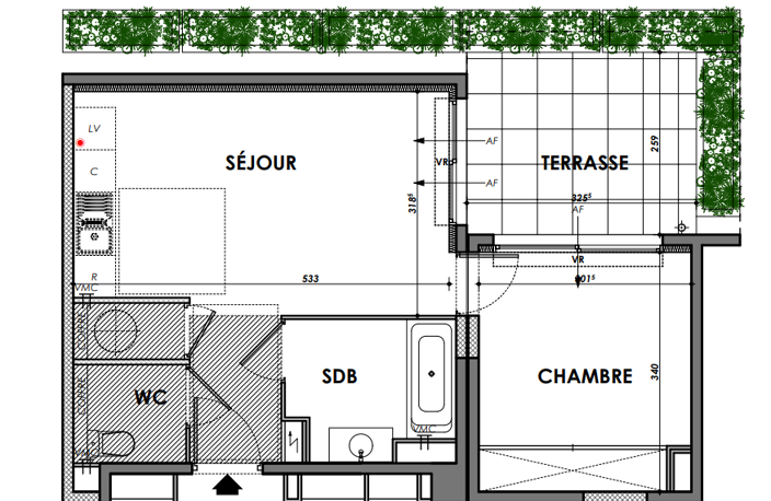 CHARMANT T2 NEUF 37m2 + 6m2 de terrasse — photo 2