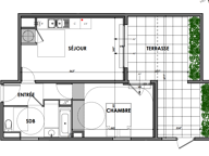 CHARMANT T2 NEUF 42m2 + 19m2 de terrasse — photo 2