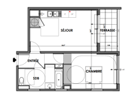 CHARMANT T2 NEUF 42m2 + 5m2 de terrasse + Parking extérieur — photo 2
