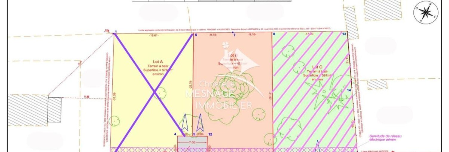 Terrain  575 m² à vendre à Trélivan (22100)