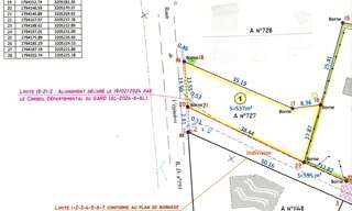 Terrain  537 m² à vendre à Martignargues (30360)
