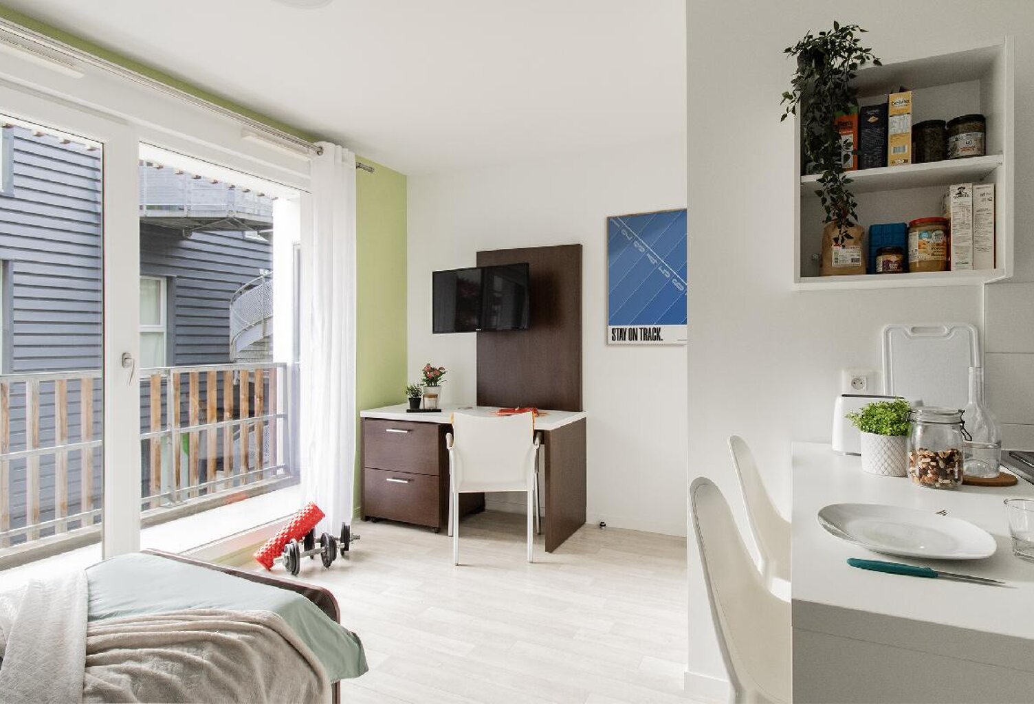 Cadre verdoyant et belle luminosité pour ce studio étudiant à Nantes — photo 1