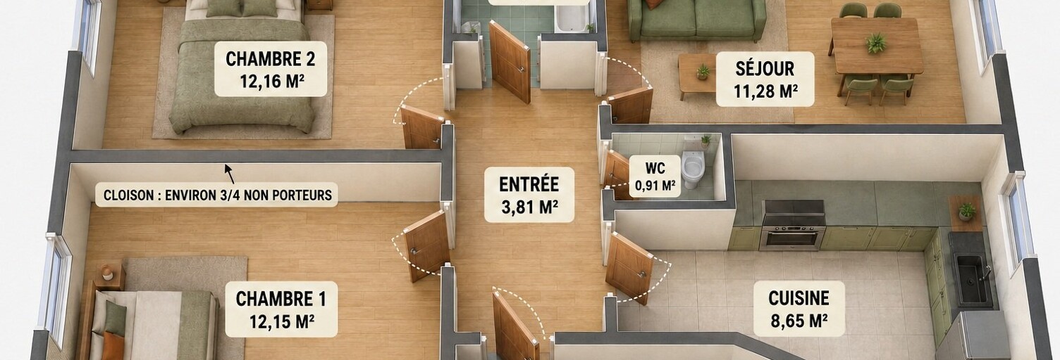 Appartement 3 Pièces 51 m² à vendre à Montrouge (92120)