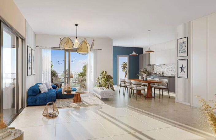 APPARTEMENT TYPE 3 70 M2 AVEC TERRASSE DE 13 M2 PLEIN OUEST ET PARKING PRIVATIF DANS RÉSIDENCE NEUVE À FRÉJUS PLAGE — photo 2