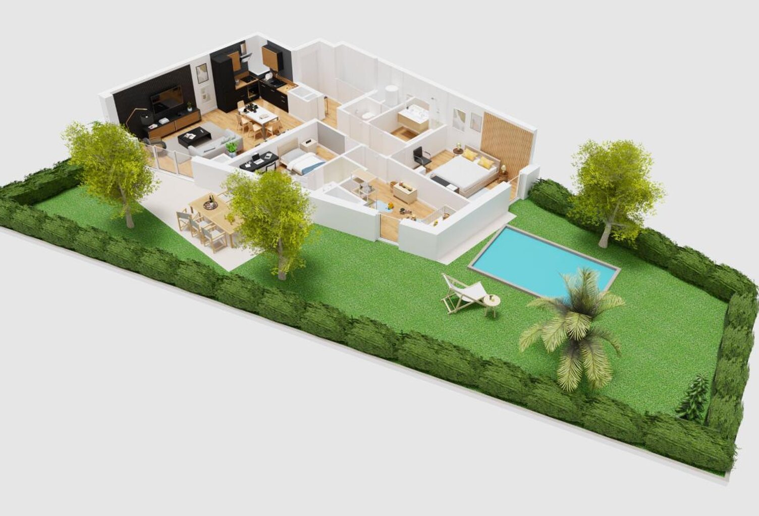 APPARTEMENT TYPE 4 84 M2 AVEC TERRASSE - JARDIN PRIVATIF DE 131 M2 ET PLACE DE PARKING EN SOUS-SOL — photo 1