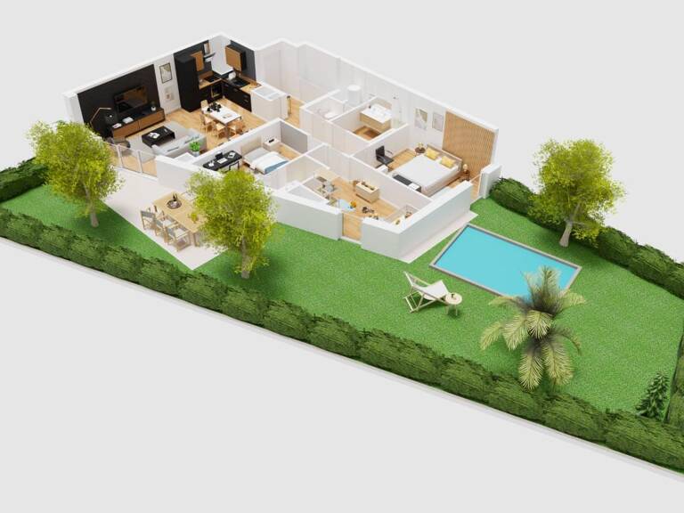 APPARTEMENT TYPE 4 84 M2 AVEC TERRASSE - JARDIN PRIVATIF DE 131 M2 ET PLACE DE PARKING EN SOUS-SOL — photo 1