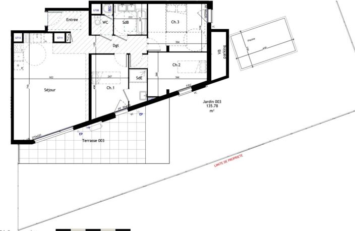 APPARTEMENT TYPE 4 84 M2 AVEC TERRASSE - JARDIN PRIVATIF DE 131 M2 ET PLACE DE PARKING EN SOUS-SOL — photo 3