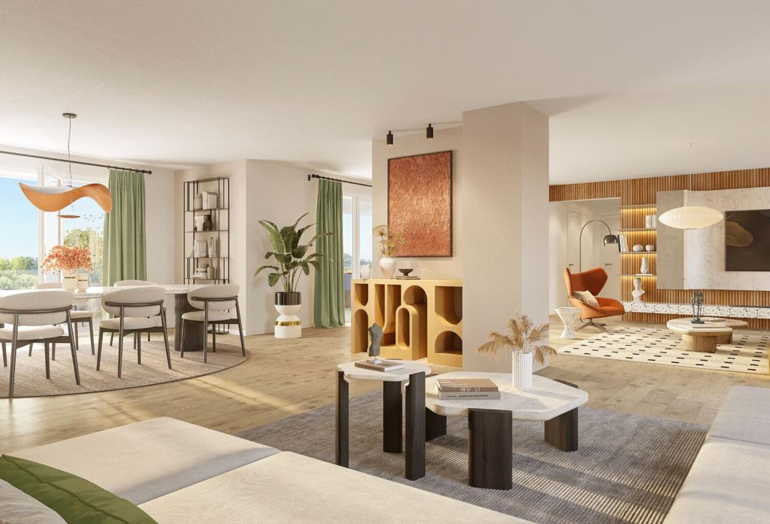 APPARTEMENT TRAVERSANT TYPE 4 104 M2 AVEC DEUX TERRASSES ET PARKINGS EN SOUS-SOL DANS RÉSIDENCE STANDING NEUVE — photo 1