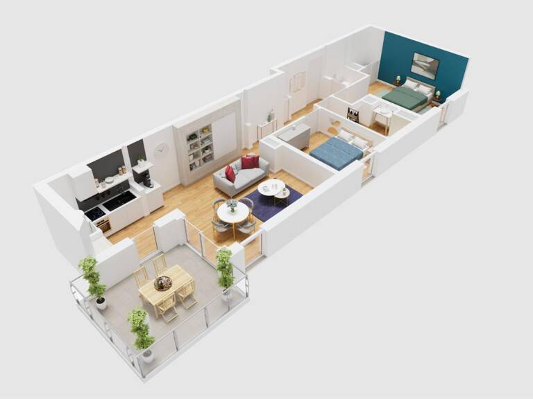 APPARTEMENT TYPE 3 AVEC TERRASSE ET PARKING SOUTERRAIN À VENDRE DANS RÉSIDENCE NEUVE — photo 1