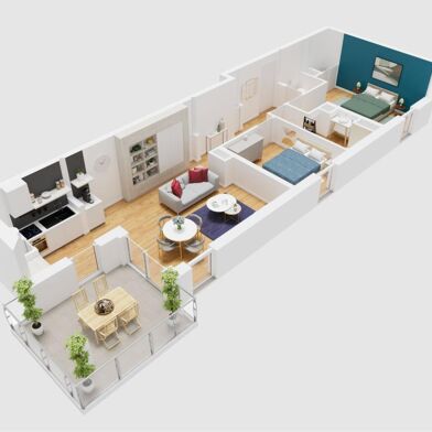 Appartement 3 pièces 468500 €