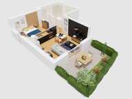 APPARTEMENT TYPE 2 46 M2 EN REZ-DE-JARDIN A VENDRE DANS RÉSIDENCE NEUVE — photo 3