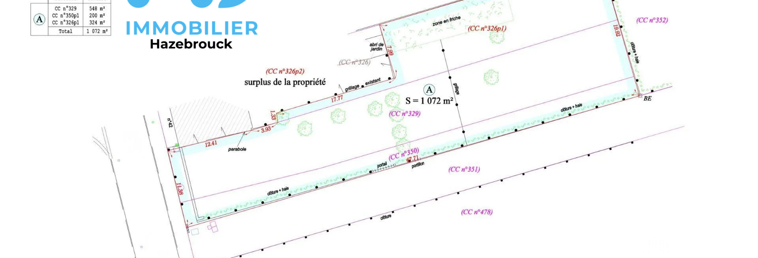 Terrain  1072 m² à vendre à Hazebrouck (59190)